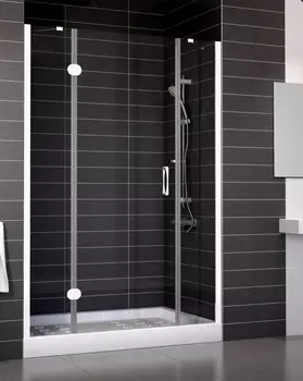 Душевая дверь в нишу Vegas Glass AFP-F 130 01 01 L стекло прозрачное, 130