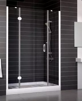 Душевая дверь в нишу Vegas Glass AFP-F 140 01 01 L стекло прозрачное, 140