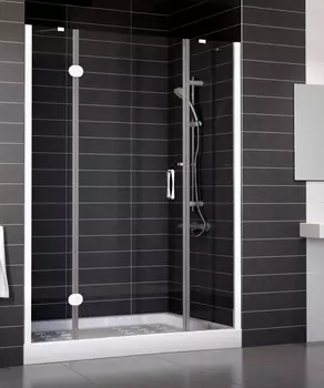 Душевая дверь в нишу Vegas Glass AFP-F 150 01 01 L стекло прозрачное, 150