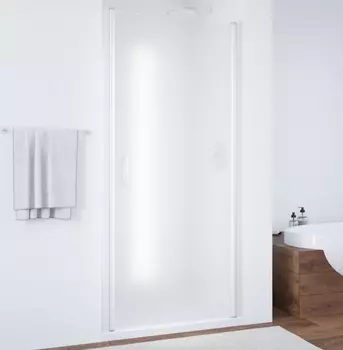 Душевая дверь в нишу Vegas Glass EP 0065 01 10 профиль белый, стекло сатин EP 65 01 10