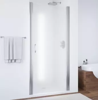 Душевая дверь в нишу Vegas Glass EP 0065 08 10 профиль глянцевый хром, стекло сатин EP 65 08 10