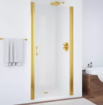 Душевая дверь в нишу Vegas Glass EP 0065 09 01 профиль золото, стекло прозрачное EP 65 09 01