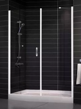 Душевая дверь в нишу Vegas Glass EP-F-2 0150 01 01 L профиль белый, стекло прозрачное EP-F-2 150 01 01 L