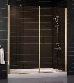 Душевая дверь в нишу Vegas Glass EP-F-2 0180 05 05 R стекло бронза, 180 EP-F-2 180 05 05 R