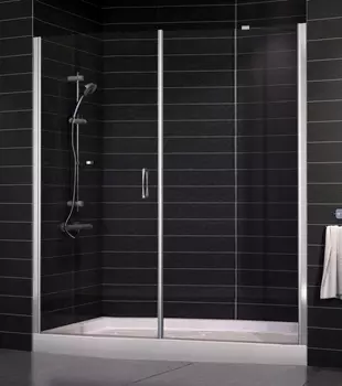 Душевая дверь в нишу Vegas Glass EP-F-2 0180 08 01 L стекло прозрачное, 180 EP-F-2 180 08 01 L