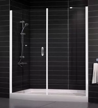 Душевая дверь в нишу Vegas Glass EP-F-2 0185 01 01 L стекло прозрачное, 185 EP-F-2 185 01 01 L