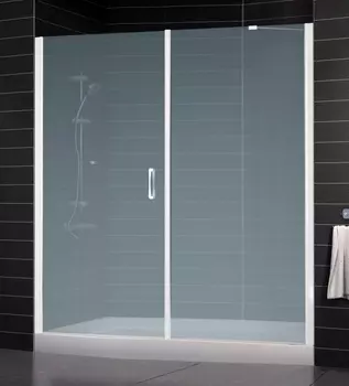 Душевая дверь в нишу Vegas Glass EP-F-2 0185 01 10 L стекло сатин, 185 EP-F-2 185 01 10 L