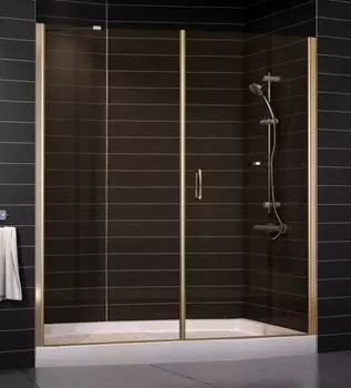 Душевая дверь в нишу Vegas Glass EP-F-2 0185 05 05 R стекло бронза, 185 EP-F-2 185 05 05 R