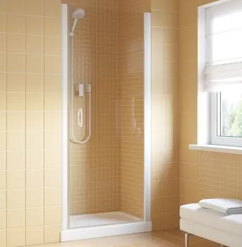 Душевая дверь в нишу Vegas Glass EP Lux 0060 01 01 R профиль белый, стекло прозрачное EP Lux 60 01 01 R