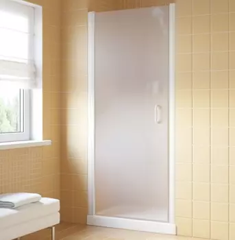 Душевая дверь в нишу Vegas Glass EP Lux 0060 01 10 L профиль белый, стекло сатин EP Lux 60 01 10 L