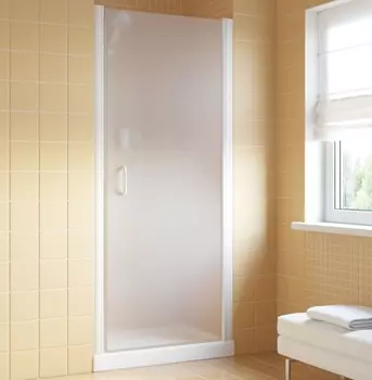 Душевая дверь в нишу Vegas Glass EP Lux 0060 01 10 R профиль белый, стекло сатин EP Lux 60 01 10 R