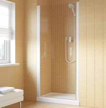 Душевая дверь в нишу Vegas Glass EP Lux 0070 01 01 L профиль белый, стекло прозрачное EP Lux 70 01 01 L