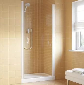 Душевая дверь в нишу Vegas Glass EP Lux 0070 01 01 R профиль белый, стекло прозрачное EP Lux 70 01 01 R