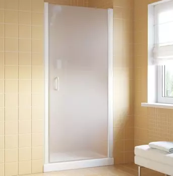 Душевая дверь в нишу Vegas Glass EP Lux 0070 01 10 R профиль белый, стекло сатин EP Lux 70 01 10 R