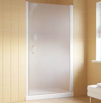 Душевая дверь в нишу Vegas Glass EP Lux 0090 01 10 R профиль белый, стекло сатин EP Lux 90 01 10 R