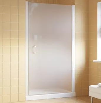 Душевая дверь в нишу Vegas Glass EP Lux 0095 01 10 R профиль белый, стекло сатин EP Lux 95 01 10 R