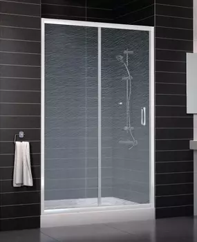 Душевая дверь в нишу Vegas Glass ZP 0125 01 02 стекло шиншилла, 125 ZP 125 01 02