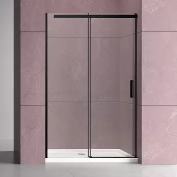 Душевая дверь в нишу Vincea Dice VDS-4D140CLB 140 см, профиль черный