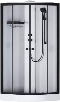 Душевая кабина Am.Pm X-Joy W94C-401-090BT 90х90 см, низкий поддон, матовый черный