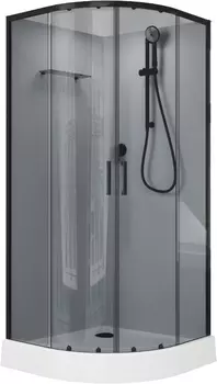 Душевая кабина Aquanet Passion EVO 267258 90x90, профиль черный, стекло тонированное