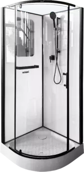 Душевая кабина CeruttiSpa Korra 90B профиль черный /9219