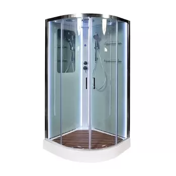 Душевая кабина Deto A 01 100 x 100 см, с крышей, Led с кнопкой A01LEDKN