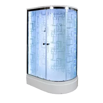 Душевая кабина Deto Em EM2712 L LED гм 120 x 80 см, с крышей, с Led подсветкой, с гидромассажем EM2712LLED+GM