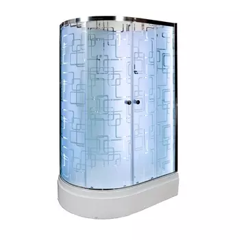 Душевая кабина Deto Em EM2712 R N LED 120 x 80 см, без крыши, с Led подсветкой EM2712RNLED