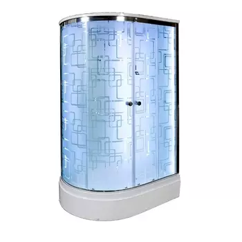 Душевая кабина Deto Em EM2712R LED гм 120 x 80 см, с крышей, с Led подсветкой, с гидромассажем EM2712RLED+GM