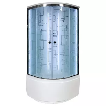 Душевая кабина Deto Em EM4510 LED гм 100 x 100 см, с крышей, с Led подсветкой, с гидромассажем EM4510LED+GM