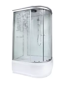 Душевая кабина Deto Em EM4511 L гм-эл 110 x 80 см, с крышей, с электрикой, с гидромассажем EM4511LGM+EL