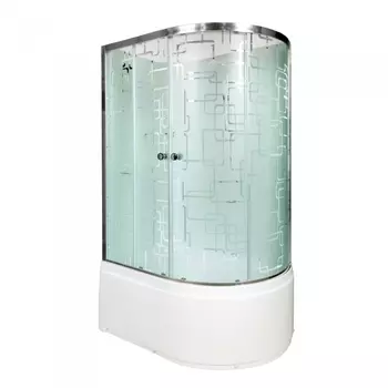 Душевая кабина Deto Em EM4511 L N гм, 110 x 80 см, без крыши, с гидромассажем EM4511LNGM