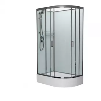 Душевая кабина Frank F412/1L М Brilliant б/к 120х80х215 профиль хром, стекло матовое, левая 20099