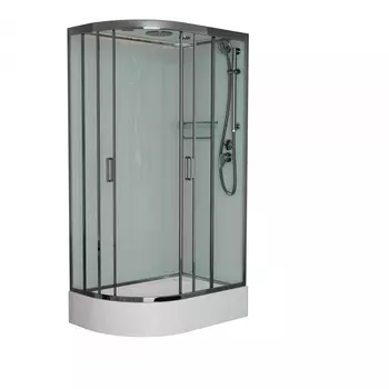 Душевая кабина Frank F412/1R М Brilliant 120х80х220 профиль хром, стекло матовое, правая 20100