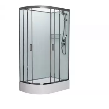 Душевая кабина Frank F412/1R М Brilliant б/к 120х80х215 профиль хром, стекло матовое, правая 20101