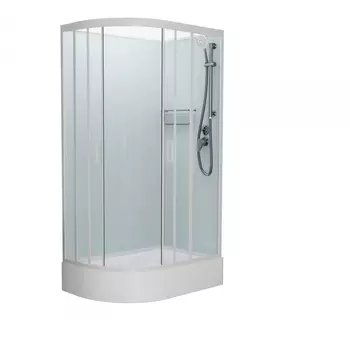 Душевая кабина Frank F412/1R White б/к 120х80х215 профиль белый, стекло матовое, правая 20031