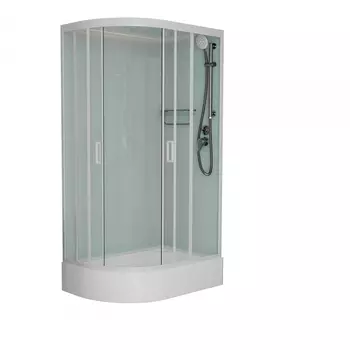 Душевая кабина Frank F412/1R White M 120х80х220 профиль белый, стекло матовое, правая 20030