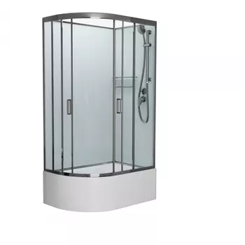 Душевая кабина Frank F412/2R Brilliant б/к 120х80х215 профиль хром, стекло прозрачное, правая 190009