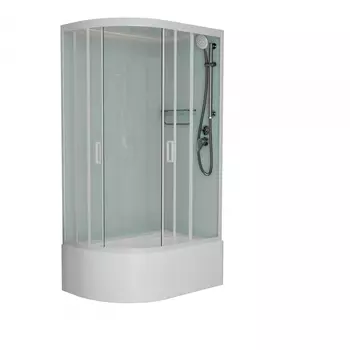 Душевая кабина Frank F412/2R М White 120х80х220 профиль белый, стекло матовое, правая 20038