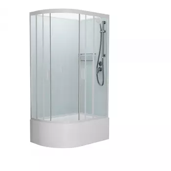 Душевая кабина Frank F412/2R М White б/к 120х80х215 профиль белый, стекло матовое, правая 20039