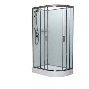 Душевая кабина Frank F412L М Brilliant б/к 120х80х215 профиль хром, стекло матовое, левая 20091