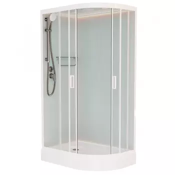 Душевая кабина Frank F412L М White 120х80х220 профиль белый, стекло матовое, левая 20020