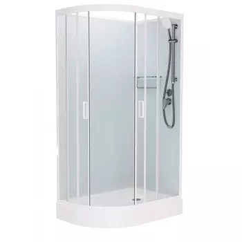 Душевая кабина Frank F412R М White б/к 120х80х215 профиль белый, стекло матовое, правая 20023