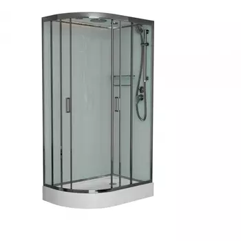 Душевая кабина Frank F418R М Brilliant 100х80х220 профиль хром, стекло матовое, правая 20088