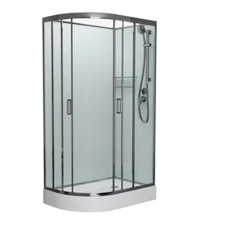 Душевая кабина Frank F418R М Brilliant б/к 100х80х215 профиль хром, стекло матовое, правая 20089