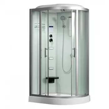 Душевая кабина Frank F610R 120х80х218 профиль хром, стекло прозрачное, правая, с баней 2021538