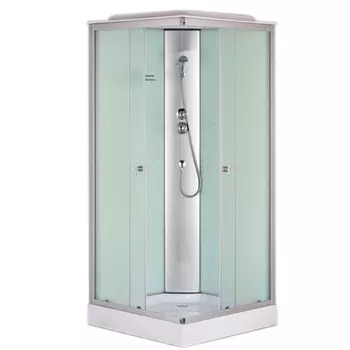 Душевая кабина Loranto SUNWAY CS-6491F(CS-8072) 90х90х215 профиль сатин, стекло матовое CS-6491F(CS-8072), 90*90*215