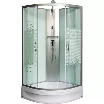 Душевая кабина МОНОМАХ 70x70х206 профиль хром, стекло прозрачное с рисунком 10000005802