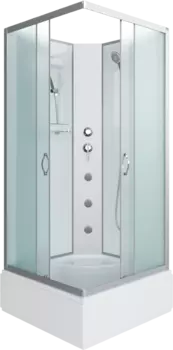 Душевая кабина Niagara Classic NG-1108-14BKG 90х90 см, без крыши, с гидромассажем 11081424BKG