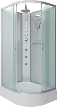 Душевая кабина Niagara Classic NG-33084-14LBKTG 100х80 см, без крыши, с гидромассажем и тропическим душем 330844LBKTG
